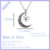 BEKECH AA Sobriety Anniversary Necklace 6 Month 1 Year 2 Year 3 Year Alcohol Addiction Recovery Gift for Stay Sober Warrior Sponser Men Women (silver 6 month) view 2
