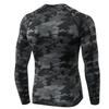 Camo Black Men's Compression Shirt Long Sleeve Athletic Workout T-Shirts Top Active Sport Baselayer Undershirt Cool Dry view 3