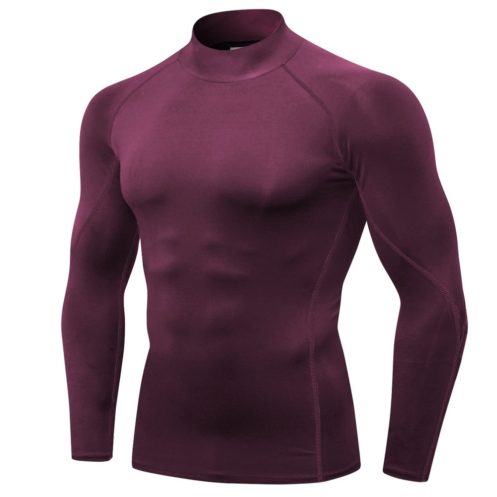 SPVISE Men's Compression Shirt Long Sleeve Workout Gym T-Shirt Running Tops Cool Dry Sports Base Layer Athletic Undershirts