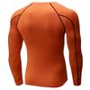 Orange Men's Compression Shirt Long Sleeve Athletic Workout T-Shirts Top Active Sport Baselayer Undershirt Gear Shirt view 4
