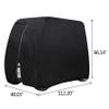 munirater Golf Cart Storage Cover 4 Passenger Replacement for Club Car Black view 2