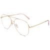 GQUEEN Fake Glasses Women Men Clear Lens Metal Frame UV400 Protection Fashion Retro Pilot Style Eyeglasses view 1