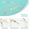 GQUEEN Fake Glasses Women Men Clear Lens Metal Frame UV400 Protection Fashion Retro Pilot Style Eyeglasses view 3