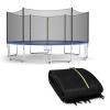 Giantex Trampoline Safety Net, 8 10 12 14 15 16Ft Weather-Resistant Replacement Enclosure Net for Round Frame, with Double-Headed Zippers, Protection Buckles & Enhanced Hook (12Ft 8 Poles) view 1