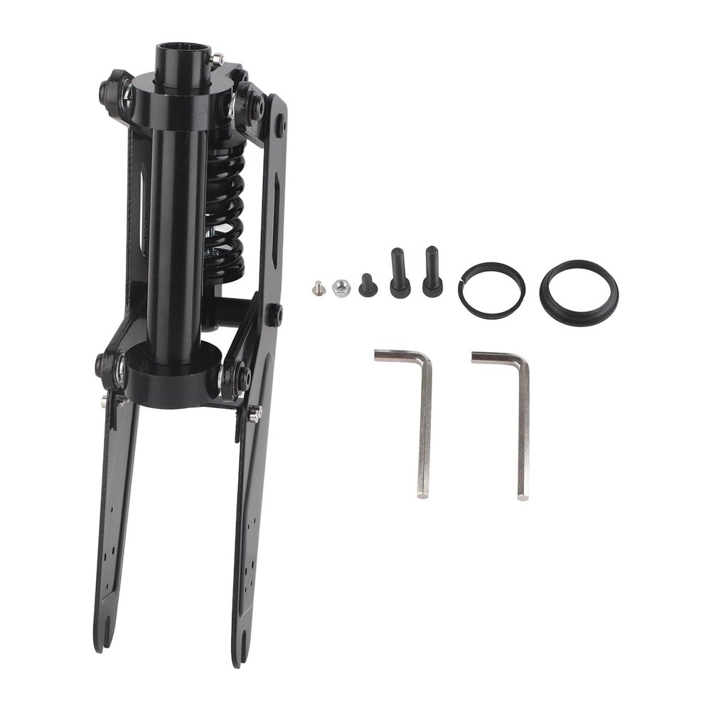 SPYMINNPOO Scooter Front Fork Shock Absorption Kit, Suspension Fork Stainless Steel High Density Reduce Vibration Front Shock Absorption Kit Compatible with M365 M365 Pro Riding