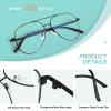 GQUEEN Fake Glasses Women Men Clear Lens Metal Frame UV400 Protection Fashion Retro Pilot Style Eyeglasses view 3