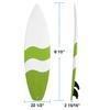 Ocean Waves Beach Boards Fiberglass Surfboard Durable and Flexible Board for Beginner and Intermediate Surfers Surf Board Kids & Adults view 2