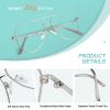 GQUEEN Fake Glasses Women Men Clear Lens Metal Frame UV400 Protection Fashion Retro Pilot Style Eyeglasses view 3