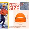 3 Pieces Safety Beanie High Visibility Reflective Beanie Hat Unisex Winter Security Beanies for Outdoor Night Works, Sports(Fluorescent Orange) view 3