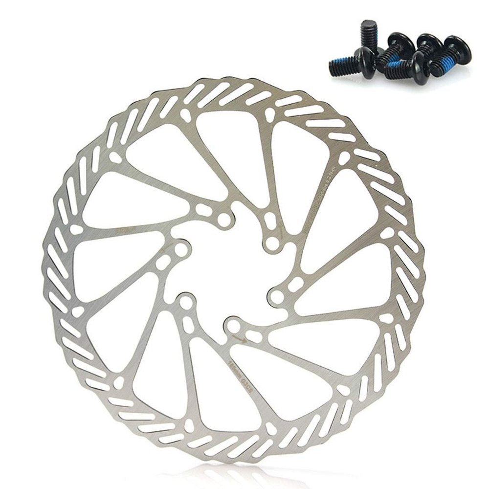 LvTu 160mm/ 180mm Disc Brake Bike Rotor Light Stainless Steel 6 Holes Center Distance is 44mm (Size : 180mm)
