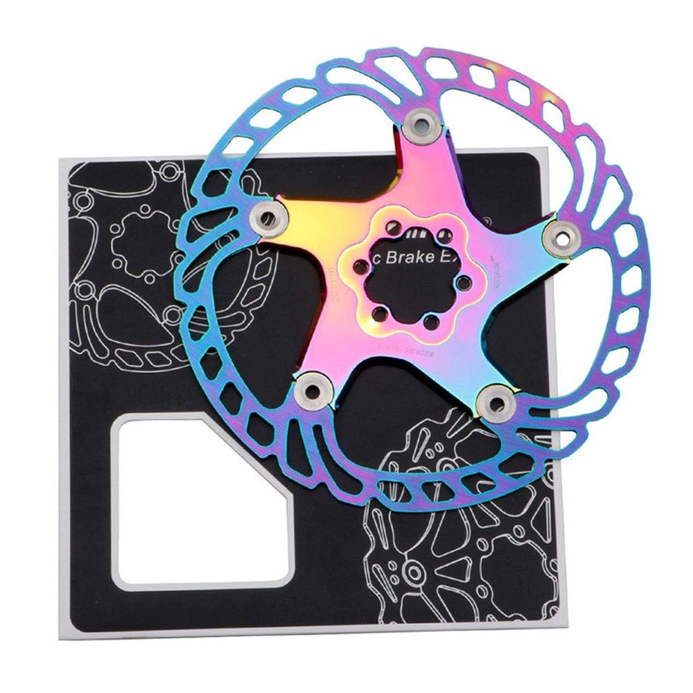 LvTu Disc Brake 140mm 160mm 180mm 203mm Stainless Steel Bike Front Rear Rotor 6 Holes - Colorful (Size : 203mm)