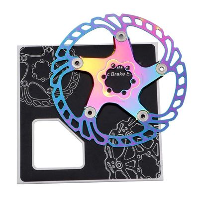 LvTu Disc Brake 140mm 160mm 180mm 203mm Stainless Steel Bike Front Rear Rotor 6 Holes - Colorful (Size : 140mm)