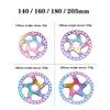 LvTu Disc Brake 140mm 160mm 180mm 203mm Stainless Steel Bike Front Rear Rotor 6 Holes - Colorful (Size : 180mm) view 2