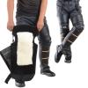 HGTRH Motorcycle Knee Pads, Winter Waterproof Motorcycle Knee Pads, Leg Warmer Wool Cashmere Women Men Warm Thermal Cycling Knee Brace Sleeve, Cold Resistant Protector for Outdoor view 1