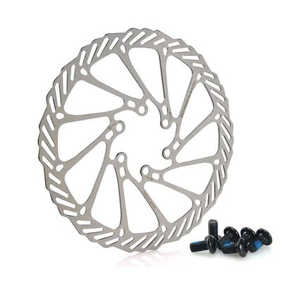 LvTu Bike Disc Brake 160mm Rotor 180mm CNC Engraving and Milling Stainless Steel 6 Holes - 203mm (Size : 203mm)