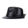 ZYC Plain Newsboy Caps PU Leather Jazz Men's Genuine Leather Fedoras Hat Winter Cowhide Leather Hats Women's Cap, Black 1,L(55cm56cm) view 4