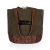 PICNIC TIME Seattle Seahawks Coronado Canvas and Willow Basket Tote view 1