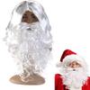 Santa Beard,Santa Wig, Beard and Wig Set Realistic 15" Claus White Cosplay Christmas & I Accessories of Claus Costume for Men view 1