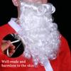 Santa Beard,Santa Wig, Beard and Wig Set Realistic 15" Claus White Cosplay Christmas & I Accessories of Claus Costume for Men view 2