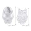 Santa Beard,Santa Wig, Beard and Wig Set Realistic 15" Claus White Cosplay Christmas & I Accessories of Claus Costume for Men view 4