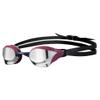 ARENA Unisex Cobra Core Swipe Anti-Fog Racing Swim Goggles for Men and Women Polycarbonate Mirror Lens, Silver/Red Wine view 1