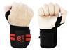 WFX Gym Wrist Wraps Fitness Workout Training Heavy Weight Lifting Wrist Straps Support Thumb Loops Adjustable Pair Brace Strong Grip Powerlifting Bodybuilding (Orange) view 1