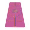 LIFORME Printed Travel Yoga mat  Free Yoga Bag, Patented Alignment System, Warrior-Like Grip, Nonslip, Eco-Friendly, Ultra-Lightweight, Sweat Resistant, Long, Wide and Thick  Pink view 1