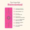 LIFORME Printed Travel Yoga mat  Free Yoga Bag, Patented Alignment System, Warrior-Like Grip, Nonslip, Eco-Friendly, Ultra-Lightweight, Sweat Resistant, Long, Wide and Thick  Pink view 3