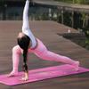 LIFORME Printed Travel Yoga mat  Free Yoga Bag, Patented Alignment System, Warrior-Like Grip, Nonslip, Eco-Friendly, Ultra-Lightweight, Sweat Resistant, Long, Wide and Thick  Pink view 4