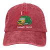 I Love Garbage Trucks Adjustable Snapback Cap Baseball Cap Vacation Jeans Hat for Men Women Boy Girl Cap Red view 1