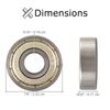 AlveyTech 608ZZ (608Z) Shielded Steel Wheel Bearings - Replacement fits Drive, Jazzy, Pride, Jet, Quicky, Mobility Scooter, Rollator, Skateboard Ball Bearing for Longboard Skate Wheels 4-Pack view 3