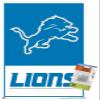 Trends International NFL Detroit Lions - Logo 21 Wall Poster, 14.72" x 22.37", Premium Poster & Push Pin Bundle view 1