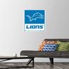 Trends International NFL Detroit Lions - Logo 21 Wall Poster, 14.72" x 22.37", Premium Poster & Push Pin Bundle view 2
