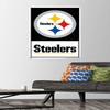 Trends International NFL Pittsburgh Steelers - Logo 21 Wall Poster, 22.37" x 34.00", Poster & Push Pin Bundle view 2