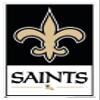 Trends International NFL New Orleans Saints - Logo 21 Wall Poster, 22.4L x 14.7W, White Framed Version view 1
