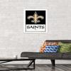 Trends International NFL New Orleans Saints - Logo 21 Wall Poster, 22.4L x 14.7W, White Framed Version view 2