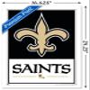 Trends International NFL New Orleans Saints - Logo 21 Wall Poster, 22.4L x 14.7W, White Framed Version view 3