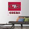 Trends International NFL San Francisco 49ers - Logo 21 Wall Poster, 22.37" x 34.00", Poster & Push Pin Bundle view 2