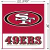 Trends International NFL San Francisco 49ers - Logo 21 Wall Poster, 22.37" x 34.00", Poster & Push Pin Bundle view 3