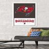Trends International NFL Tampa Bay Buccaneers - Logo 21 Wall Poster, 34L x 22.4W, White Framed Version view 2