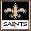 Trends International NFL New Orleans Saints - Logo 21 Wall Poster, 22.4L x 14.7W, Mahogany Framed Version view 1
