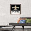 Trends International NFL New Orleans Saints - Logo 21 Wall Poster, 22.4L x 14.7W, Mahogany Framed Version view 2