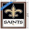 Trends International NFL New Orleans Saints - Logo 21 Wall Poster, 22.4L x 14.7W, Mahogany Framed Version view 3