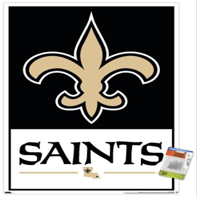 Trends International NFL New Orleans Saints - Logo 21 Wall Poster with Pushpins