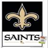 Trends International NFL New Orleans Saints - Logo 21 Wall Poster with Pushpins view 1