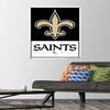 Trends International NFL New Orleans Saints - Logo 21 Wall Poster with Pushpins view 2