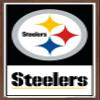 NFL Pittsburgh Steelers - Logo 21 Wall Poster, 22.4L" x 14.7W", Mahogany Framed Version view 1