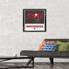 Trends International NFL Tampa Bay Buccaneers - Logo 21 Wall Poster, 22.4L x 14.7W, Black Framed Version view 2