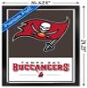 Trends International NFL Tampa Bay Buccaneers - Logo 21 Wall Poster, 22.4L x 14.7W, Black Framed Version view 3