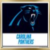 Trends International NFL Carolina Panthers - Logo 21 Wall Poster, 22.4L x 14.7W, Gold Framed Version view 1